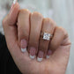 Lavender Princess Diamond Engagement Ring (Lab Grown Igi Cert) whitegold
