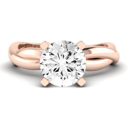 Baneberry Moissanite Matching Band Only (does Not Include Engagement Ring)  For Ring With Round Center rosegold