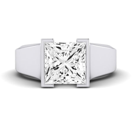 Jasmine Moissanite Matching Band Only (does Not Include Engagement Ring) For Ring With Princess Center whitegold