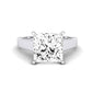 Snowdrop Moissanite Matching Band Only (engagement Ring Not Included) For Ring With Princess Center whitegold