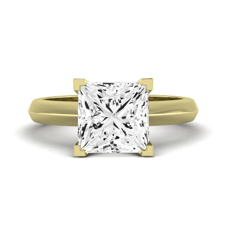 Senna Moissanite Matching Band Only (does Not Include Engagement Ring) For Ring With Princess Center yellowgold
