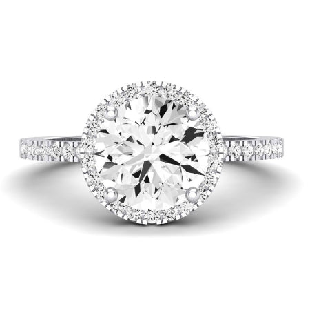 Bergenia Moissanite Matching Band Only (does Not Include Engagement Ring ) For Ring With Round Center whitegold