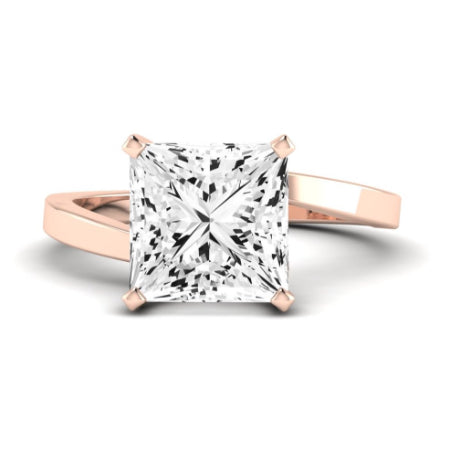 Zinnia Princess Moissanite Bridal Set rosegold