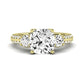 Thistle Moissanite Matching Band Only (does Not Include Engagement Ring) For Ring With Cushion Center yellowgold