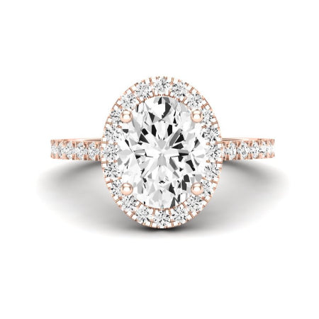 Florizel Diamond Matching Band Only (does Not Include Engagement Ring) For Ring With Oval Center rosegold