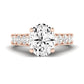 Calluna Diamond Matching Band Only (does Not Include Engagement Ring) For Ring With Oval Center rosegold