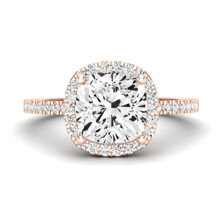 Bergenia Diamond Matching Band Only (does Not Include Engagement Ring ) For Ring With Cushion Center rosegold
