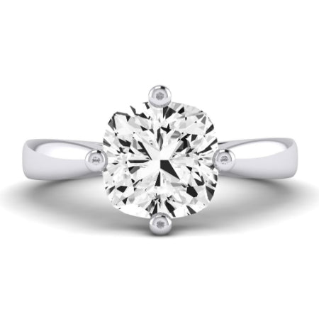 Gardenia Moissanite Matching Band Only (does Not Include Engagement Ring) For Ring With Cushion Center whitegold