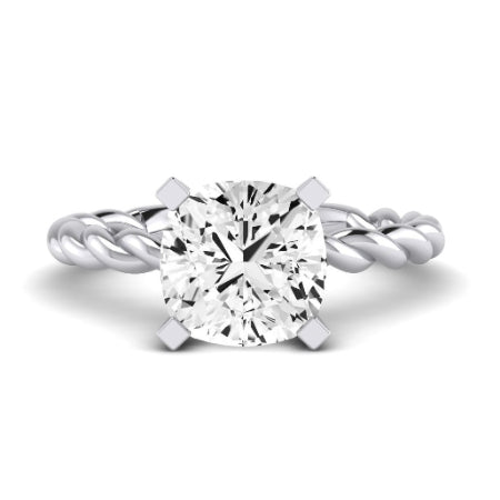 Balsam Moissanite Matching Band Only (does Not Include Engagement Ring) For Ring With Cushion Center whitegold