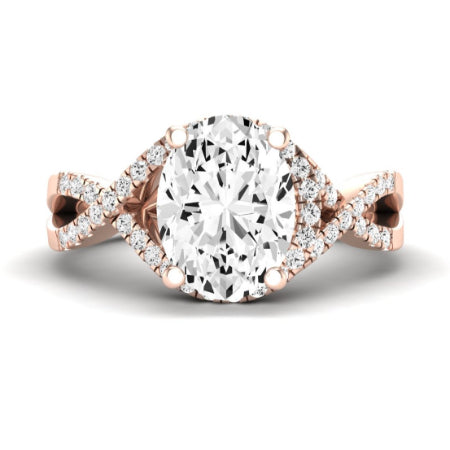 Dianella Oval Diamond Bridal Set (Lab Grown Igi Cert) rosegold