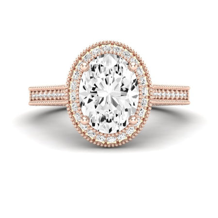 Wallflower Oval Diamond Bridal Set (Lab Grown Igi Cert) rosegold