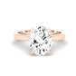 Lantana Moissanite Matching Band Only (engagement Ring Not Included) For Ring With Oval Center rosegold