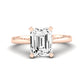 Astilbe Moissanite Matching Band Only (does Not Include Engagement Ring)  For Ring With Emerald Center rosegold