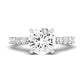Magnolia Diamond Matching Band Only (does Not Include Engagement Ring) For Ring With Round Center whitegold