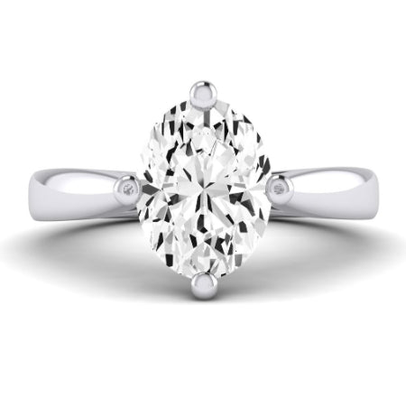 Gardenia Diamond Matching Band Only ( Engagement Ring Not Included)  For Ring With Oval Center whitegold