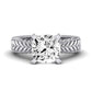 Azalea Diamond Matching Band Only (does Not Include Engagement Ring) For Ring With Cushion Center whitegold