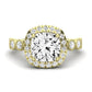 Aubretia Diamond Matching Band Only (does Not Include Engagement Ring) For Ring With Cushion Center yellowgold