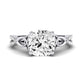 Pavonia Diamond Matching Band Only (does Not Include Engagement Ring)  For Ring With Cushion Center whitegold
