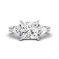 Snowdonia Moissanite Matching Band Only (engagement Ring Not Included) For Ring With Princess Center whitegold