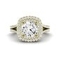 Lupin Diamond Matching Band Only (does Not Include Engagement Ring)  For Ring With Cushion Center yellowgold