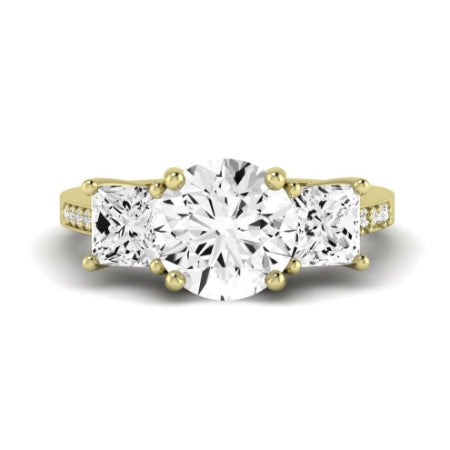 Dietes Diamond Matching Band Only (does Not Include Engagement Ring) For Ring With Round Center yellowgold