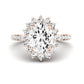Gazania Diamond Matching Band Only (does Not Include Engagement Ring) For Ring With Oval Center rosegold