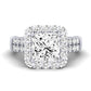 Velvet Diamond Matching Band Only (does Not Include Engagement Ring)  For Ring With Princess Center whitegold