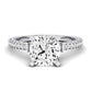 Daphne Diamond Matching Band Only (does Not Include Engagement Ring)  For Ring With Cushion Center whitegold