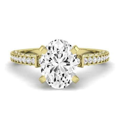 Daphne Oval Moissanite Bridal Set yellowgold