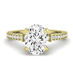 Daphne Oval Moissanite Bridal Set yellowgold