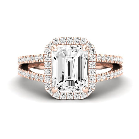 Freesia Emerald Diamond Bridal Set (Lab Grown Igi Cert) rosegold