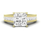 Edelweiss Diamond Matching Band Only (does Not Include Engagement Ring) For Ring With Princess Center yellowgold