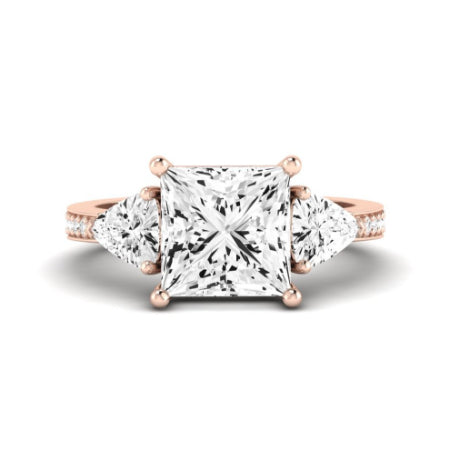 Snowdonia Diamond Matching Band Only (engagement Ring Not Included) For Ring With Princess Center rosegold