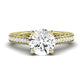 Nala Moissanite Matching Band Only (does Not Include Engagement Ring) For Ring With Round Center yellowgold