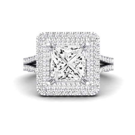 Lupin Diamond Matching Band Only (does Not Include Engagement Ring)  For Ring With Princess Center whitegold