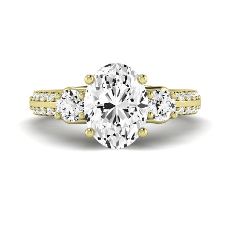 Thistle Oval Diamond Bridal Set (Lab Grown Igi Cert) yellowgold