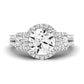 Erica Diamond Matching Band Only (does Not Include Engagement Ring) For Ring With Round Center whitegold