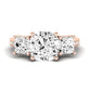 Dietes Diamond Matching Band Only (does Not Include Engagement Ring) For Ring With Cushion Center rosegold