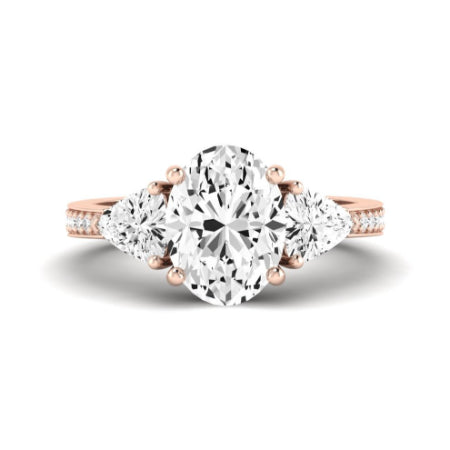 Snowdonia Oval Moissanite Bridal Set rosegold