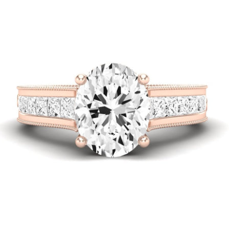 Edelweiss Oval Moissanite Bridal Set rosegold