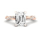 Iris Diamond Matching Band Only (does Not Include Engagement Ring) For Ring With Emerald Center rosegold