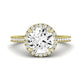 Mallow Diamond Matching Band Only (does Not Include Engagement Ring)   For Ring With Round Center yellowgold