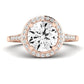 Desert Rose Moissanite Matching Band Only (engagement Ring Not Included) For Ring With Round Center rosegold