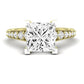 Holly Diamond Matching Band Only (does Not Include Engagement Ring) For Ring With Princess Center yellowgold