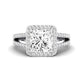 Freesia Diamond Matching Band Only (does Not Include Engagement Ring) For Ring With Princess Center whitegold