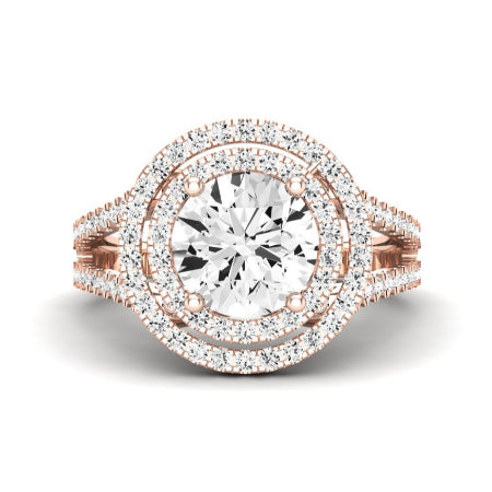 Flora Diamond Matching Band Only (engagement Ring Not Included) For Ring With Round Center rosegold