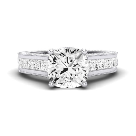 Edelweiss Diamond Matching Band Only (does Not Include Engagement Ring) For Ring With Cushion Center whitegold