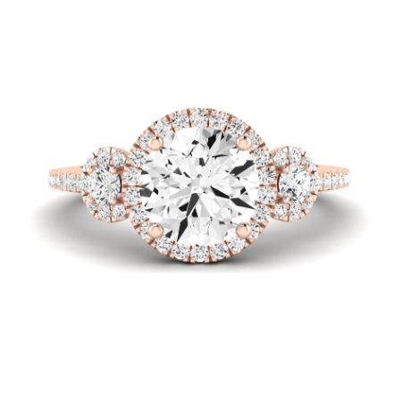 Lunaria Diamond Matching Band Only (does Not Include Engagement Ring) For Ring With Round Center rosegold