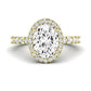 Sweet Pea Moissanite Matching Band Only ( Engagement Ring Not Included) For Ring With Oval Center yellowgold