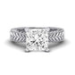 Azalea Moissanite Matching Band Only (does Not Include Engagement Ring) For Ring With Princess Center whitegold